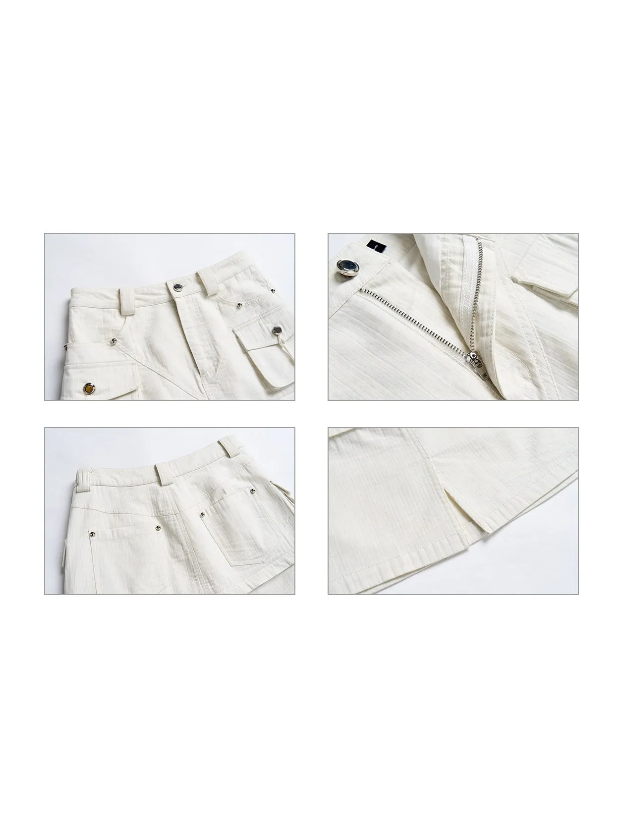 Tooling Hooded Short Vest & Short Skirt