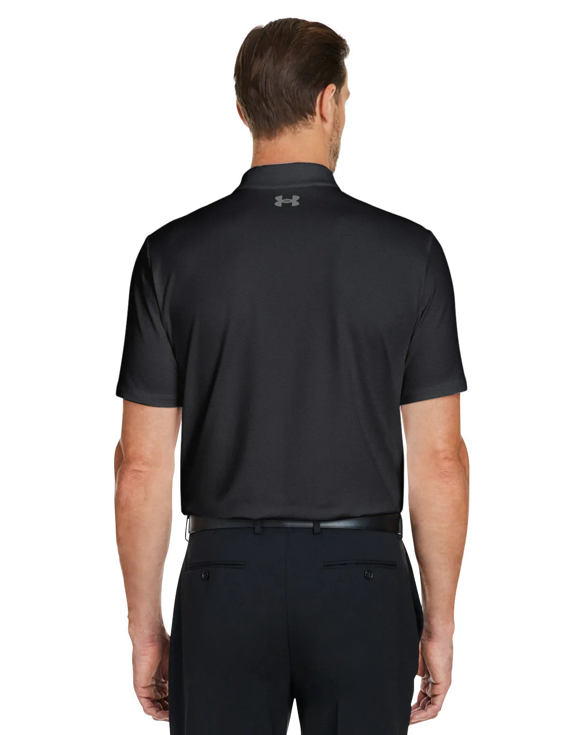 Under Armour Mens Performance 3.0 Custom Golf Polos, Black