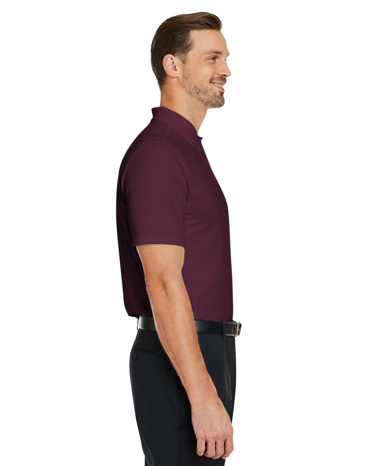 Under Armour Mens Performance 3.0 Custom Golf Polos, Dark Maroon