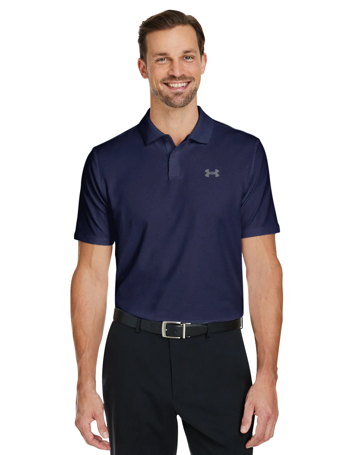 Under Armour Mens Performance 3.0 Custom Golf Polos, Medium Navy