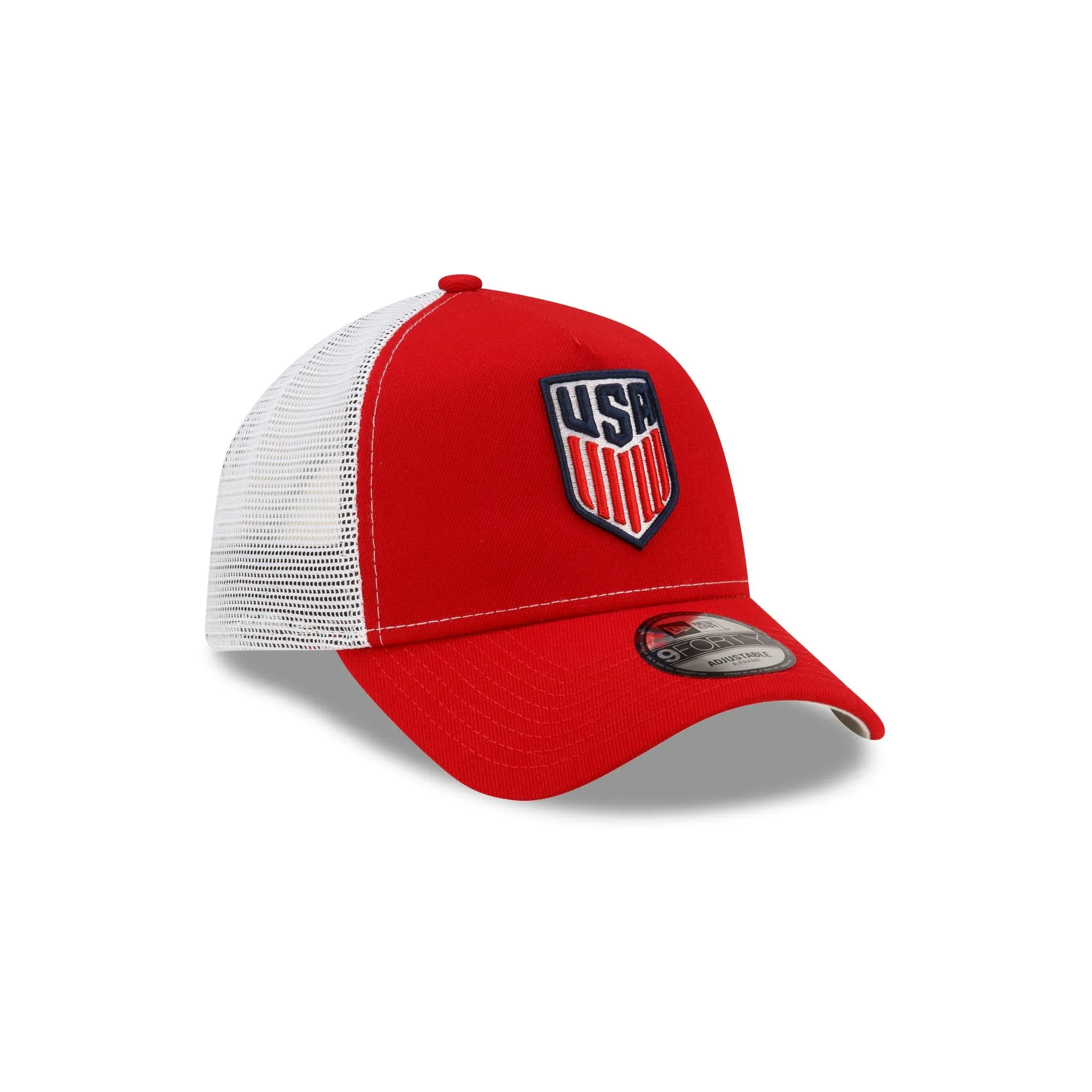 US Soccer Red 9FORTY A-Frame Trucker Hat