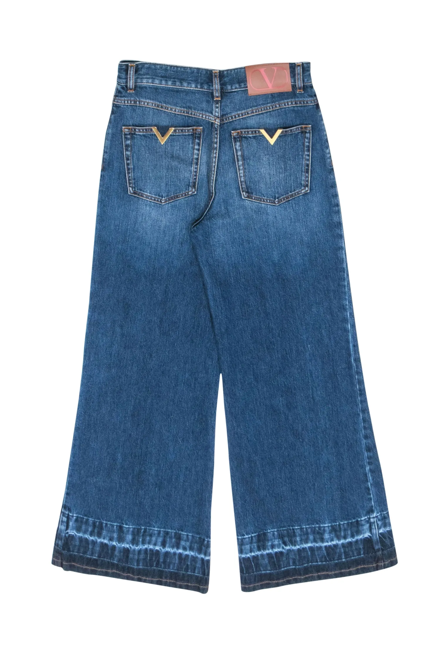 Valentino - Blue Washed Flare Leg Denim Jeans Sz 6