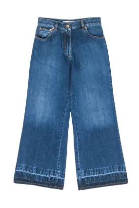 Valentino - Blue Washed Flare Leg Denim Jeans Sz 6