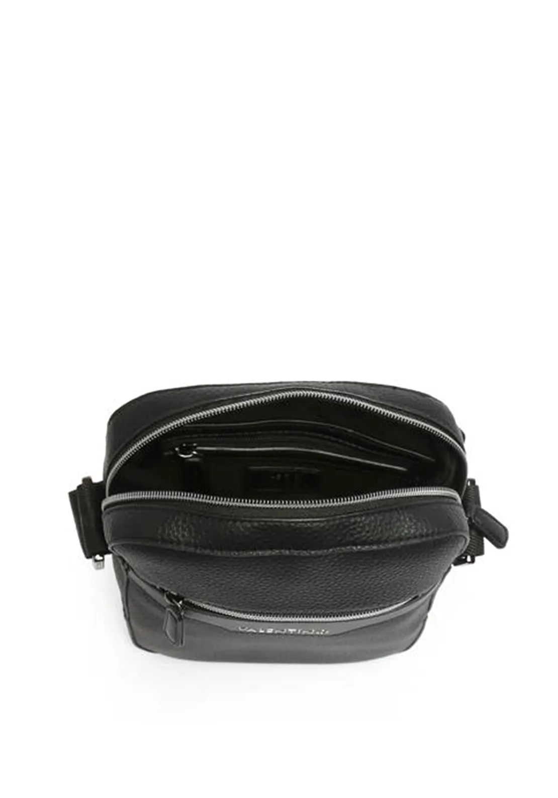 Valentino Efeo Pebbled Crossbody Bag, Black