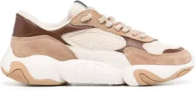 Valentino Garavani Bubbleback panelled chunky sneakers Brown