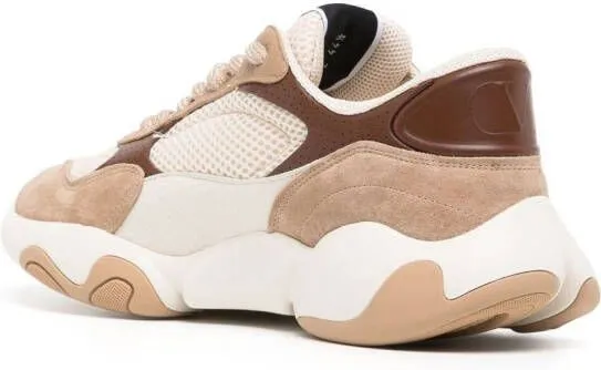 Valentino Garavani Bubbleback panelled chunky sneakers Brown