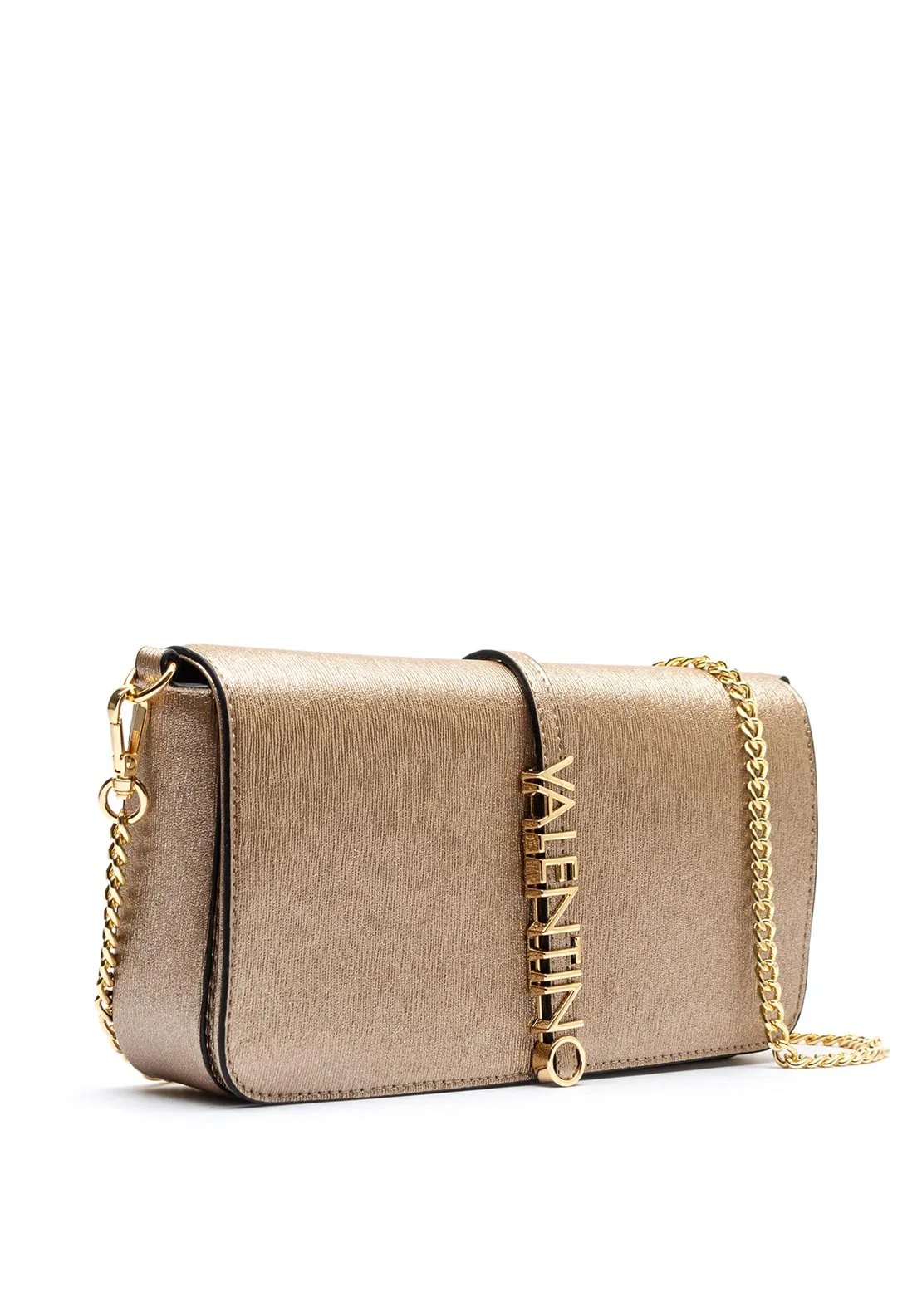 Valentino Materia Metallic Chain Strap Crossbody Bag, Gold