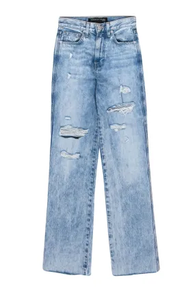 Veronica Beard - Light Acid Wash Distressed Dylan Jeans Sz 00