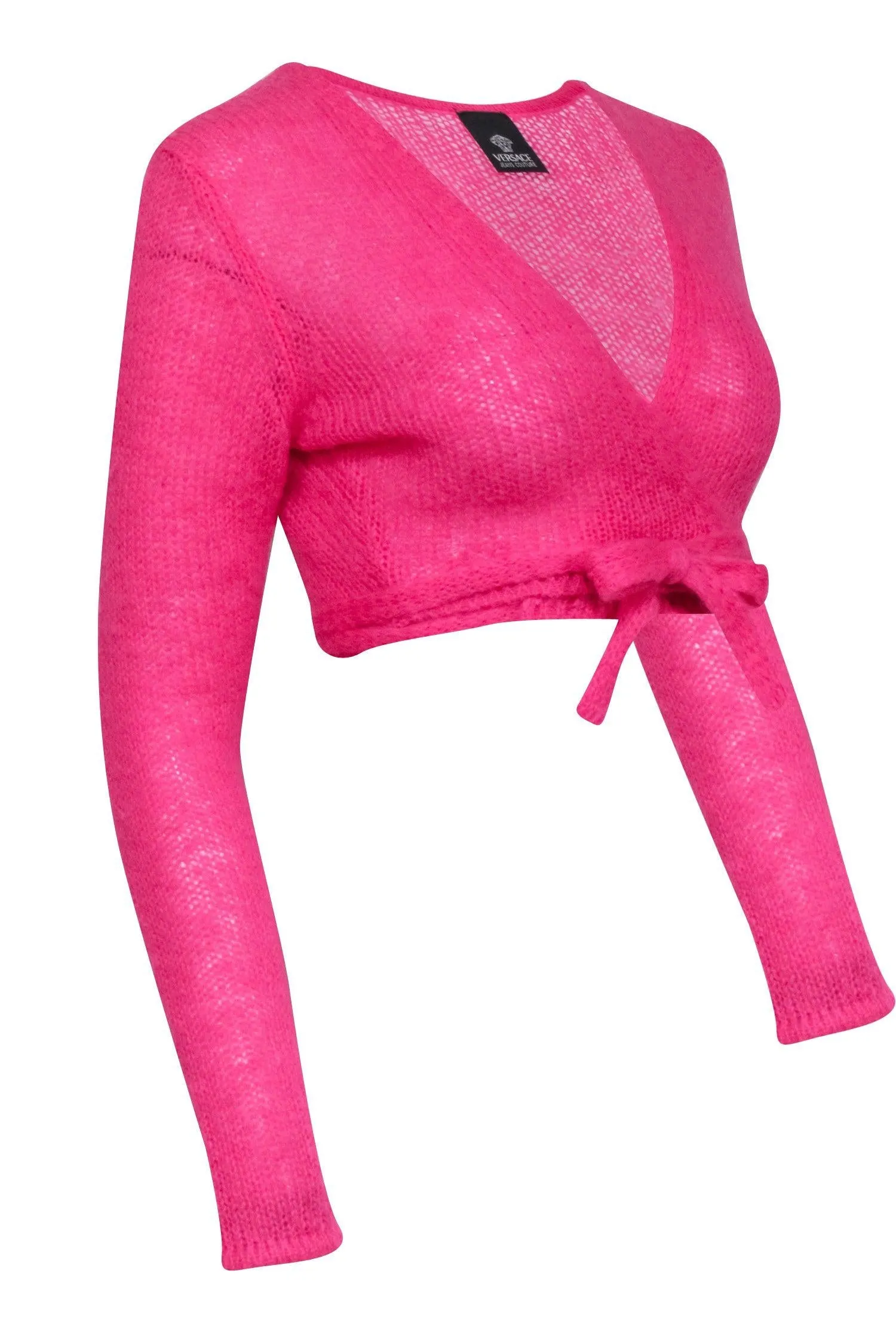 Versace Jeans Couture - Hot Pink Wrap Crop Top Sz M