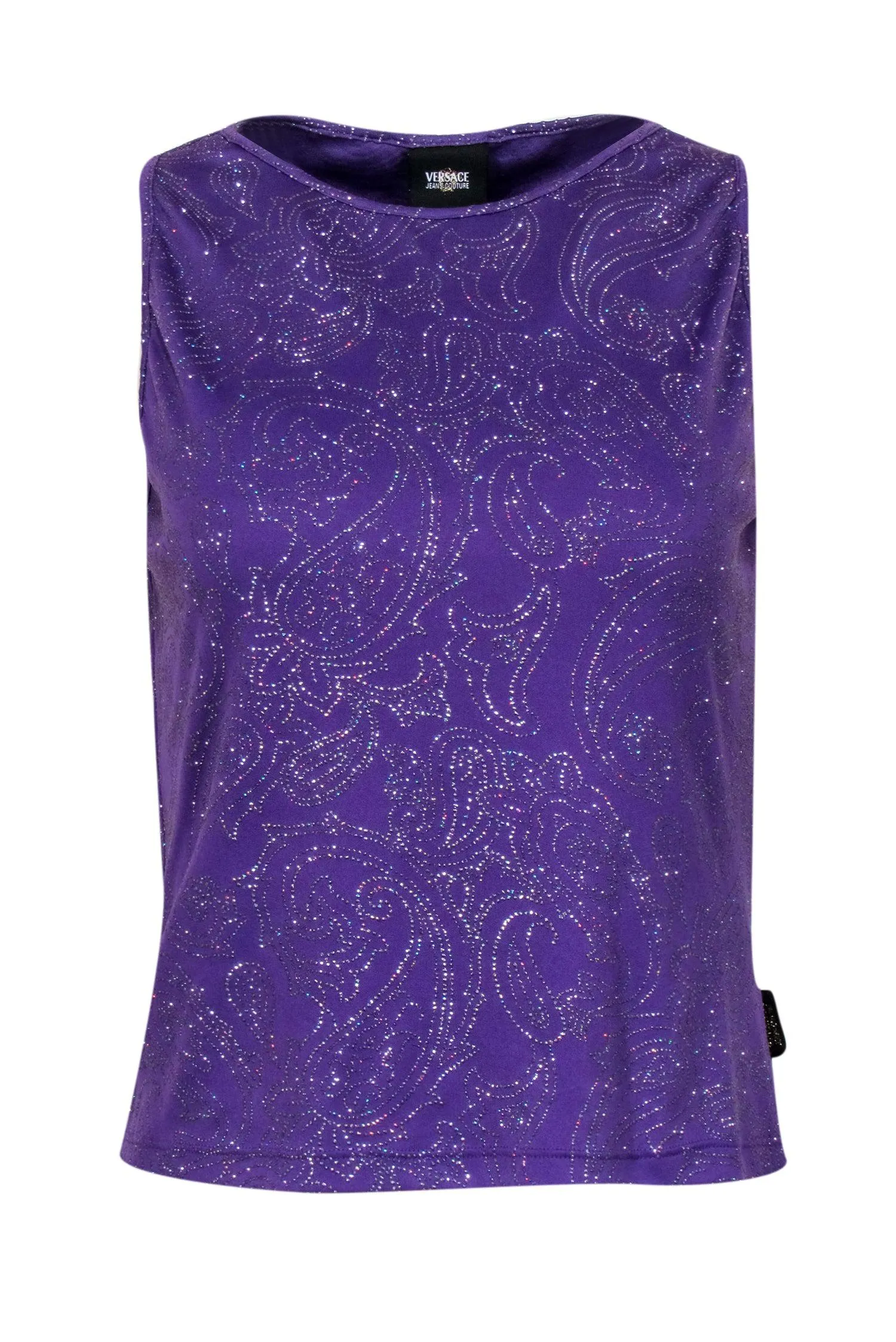 Versace Jeans Couture - Purple Embellished Sparkling Tank Sz M