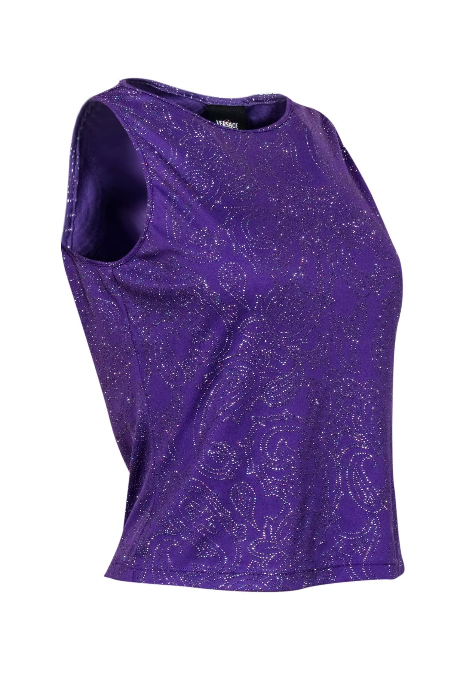 Versace Jeans Couture - Purple Embellished Sparkling Tank Sz M