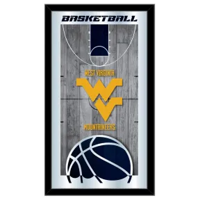 West Virginia Moutaineers HBS Basketball Framed Hang Glass Wall Mirror (26x15)