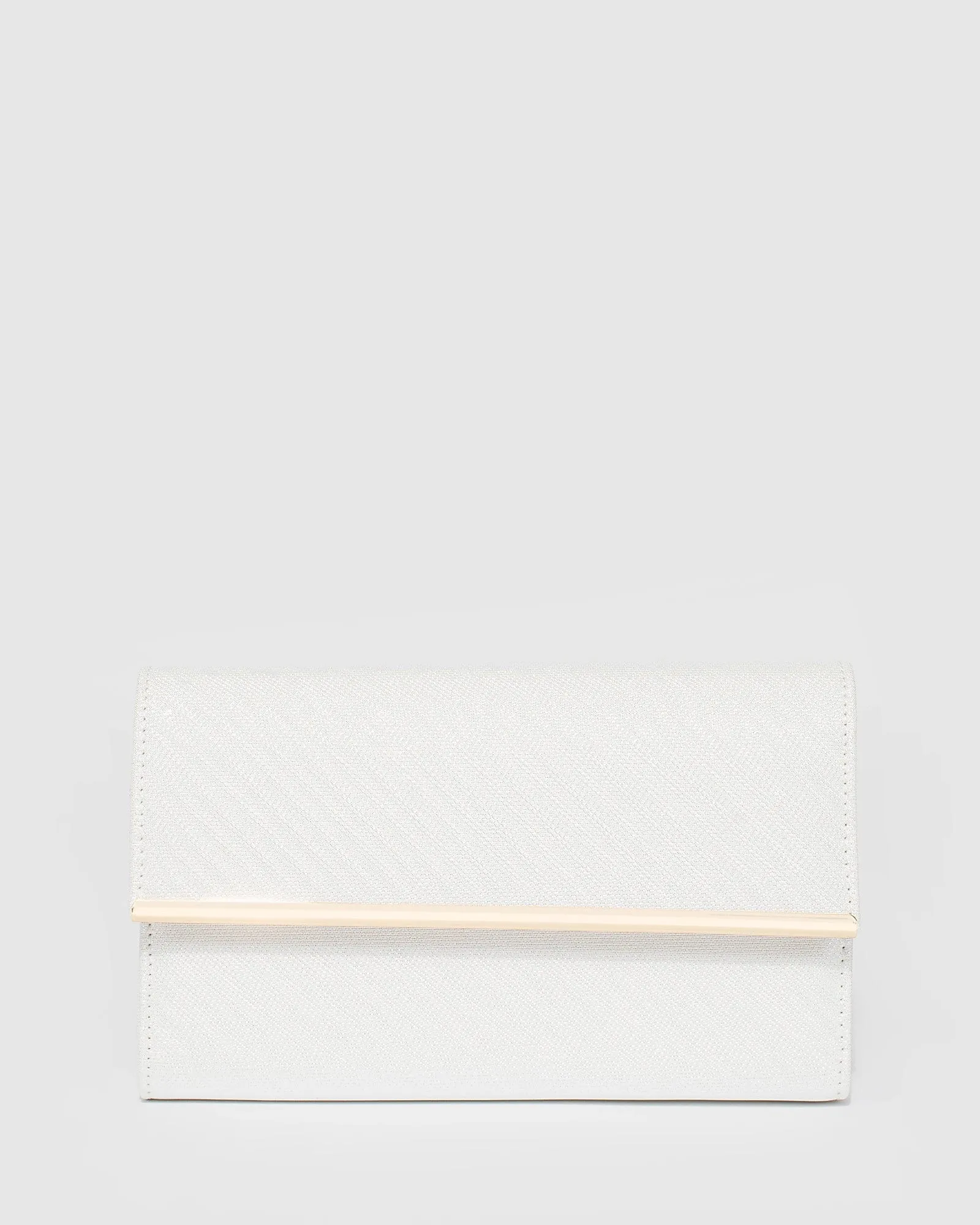 White and Gold Harriet Clutch Bag