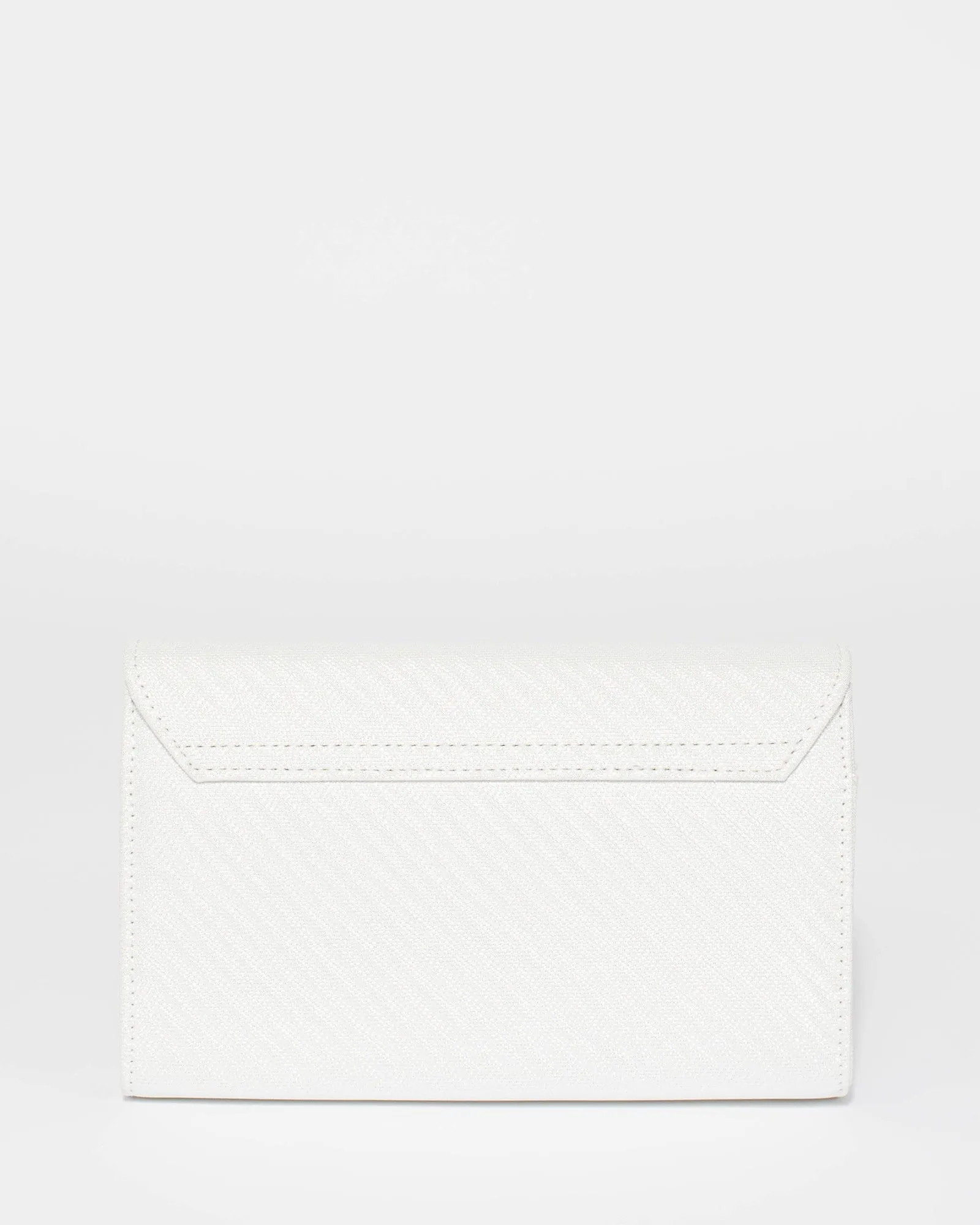 White and Gold Harriet Clutch Bag