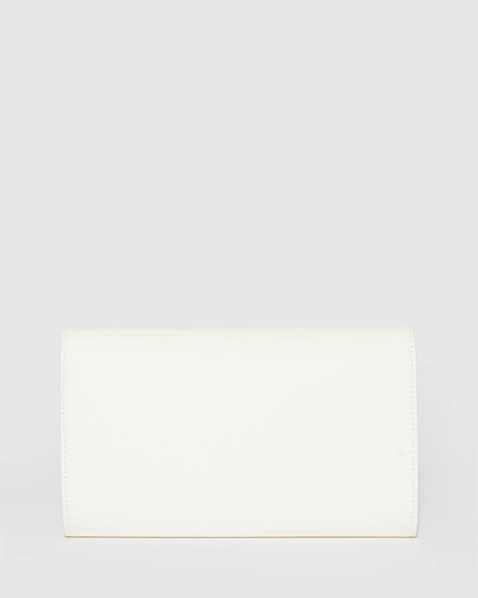 White Kelly Whip Stitch Clutch Bag