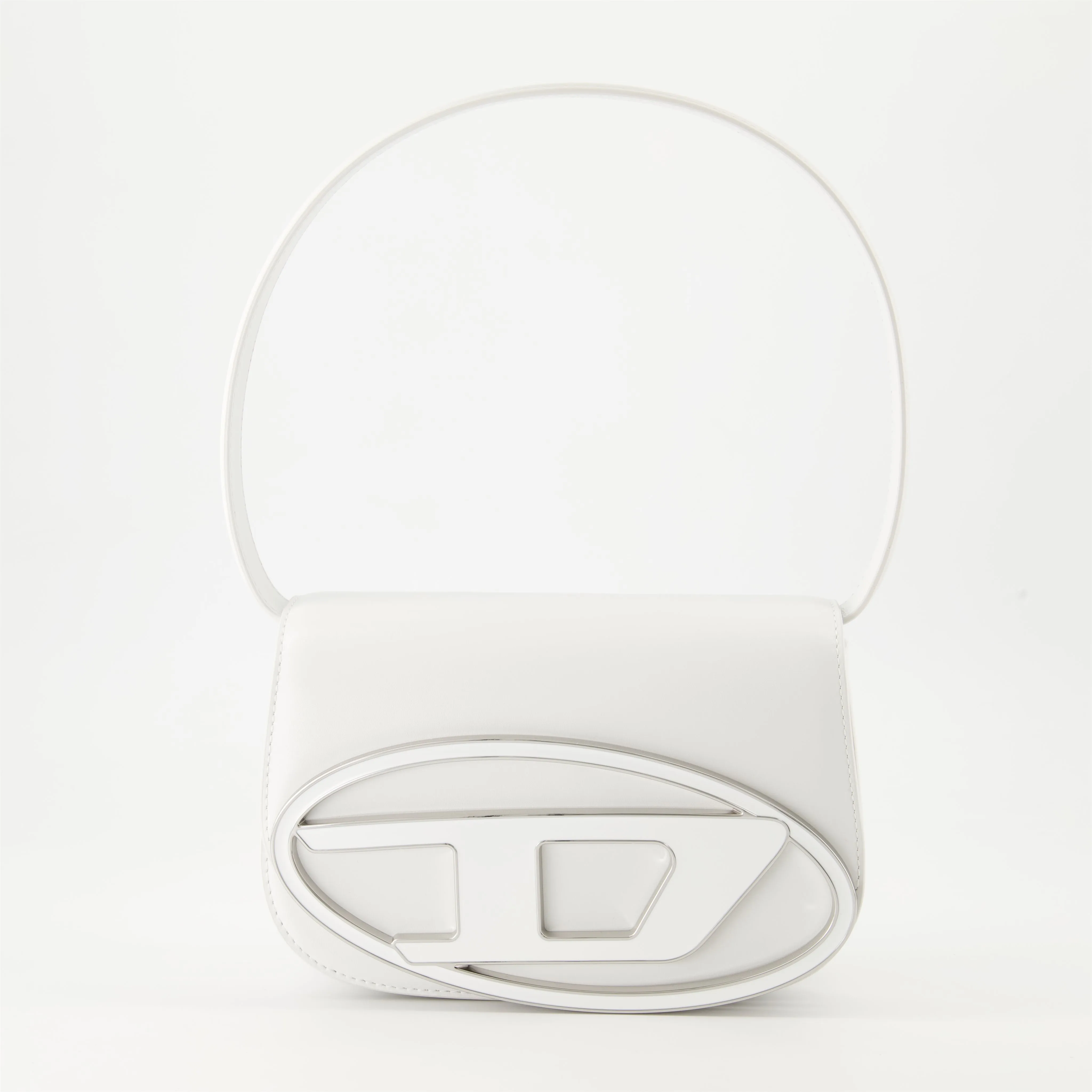 White Leather 1DR Shoulder Bag