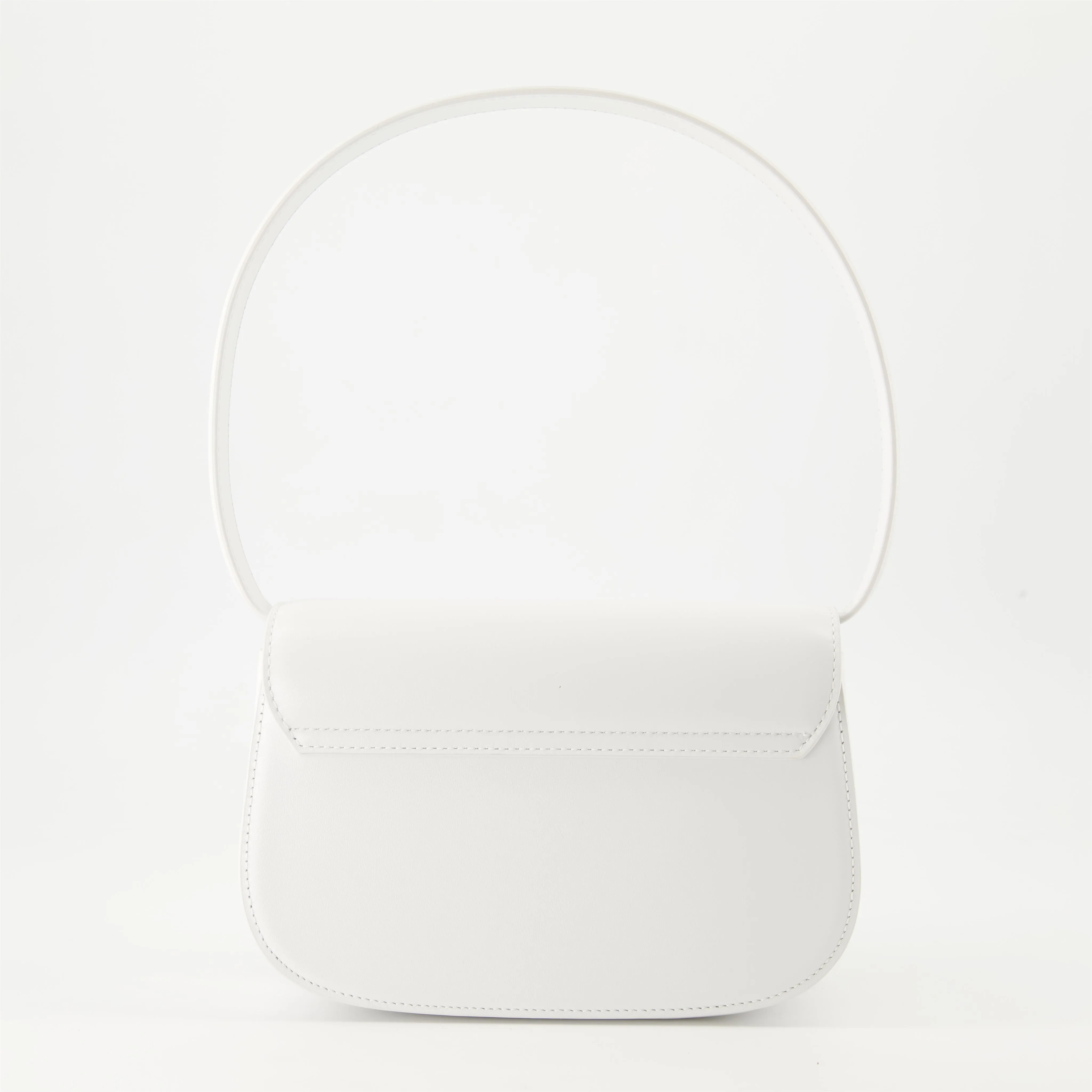 White Leather 1DR Shoulder Bag