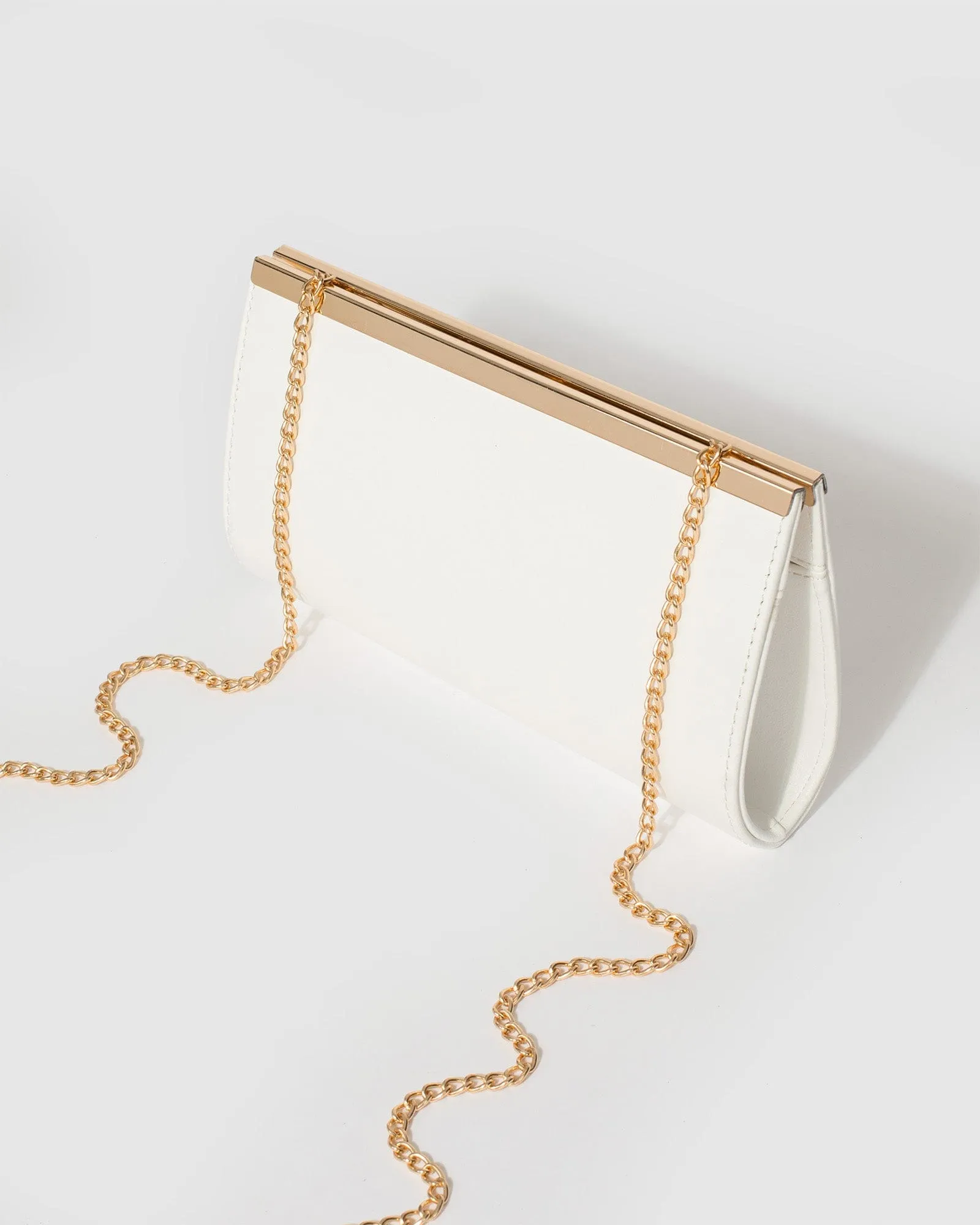 White Taylor Classic Clutch Bag