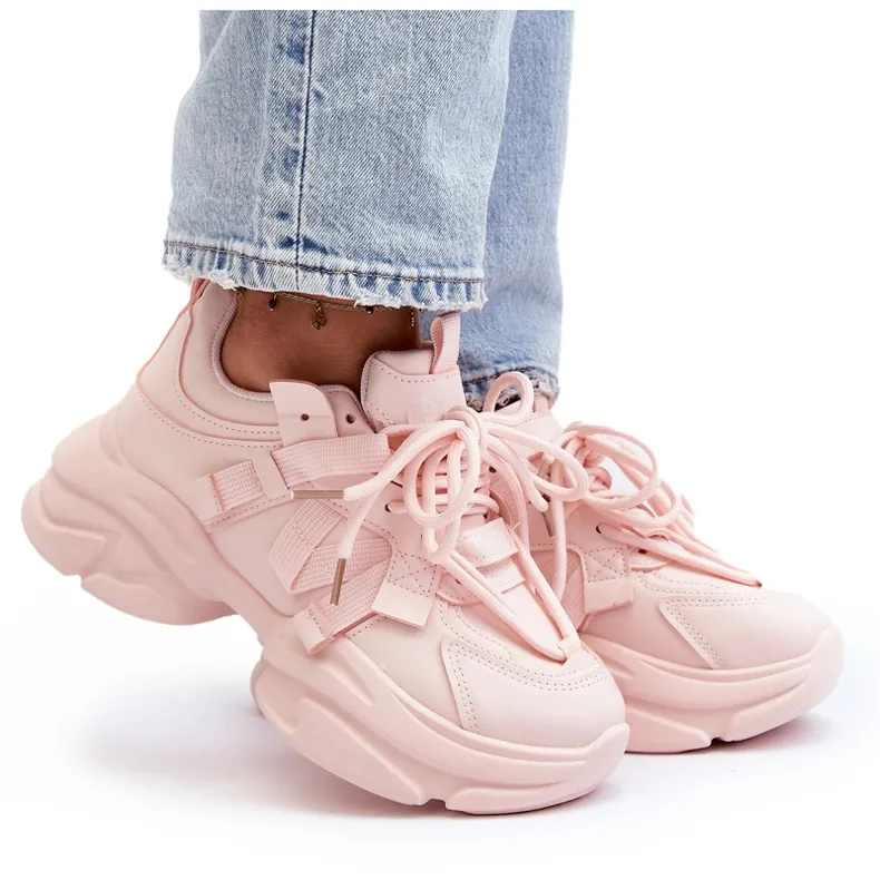 Women's Sneakers On A Chunky Sole, Pink Windamella