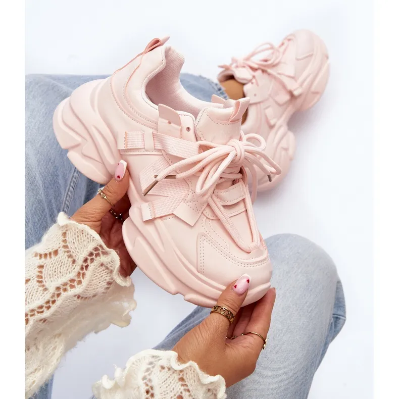 Women's Sneakers On A Chunky Sole, Pink Windamella