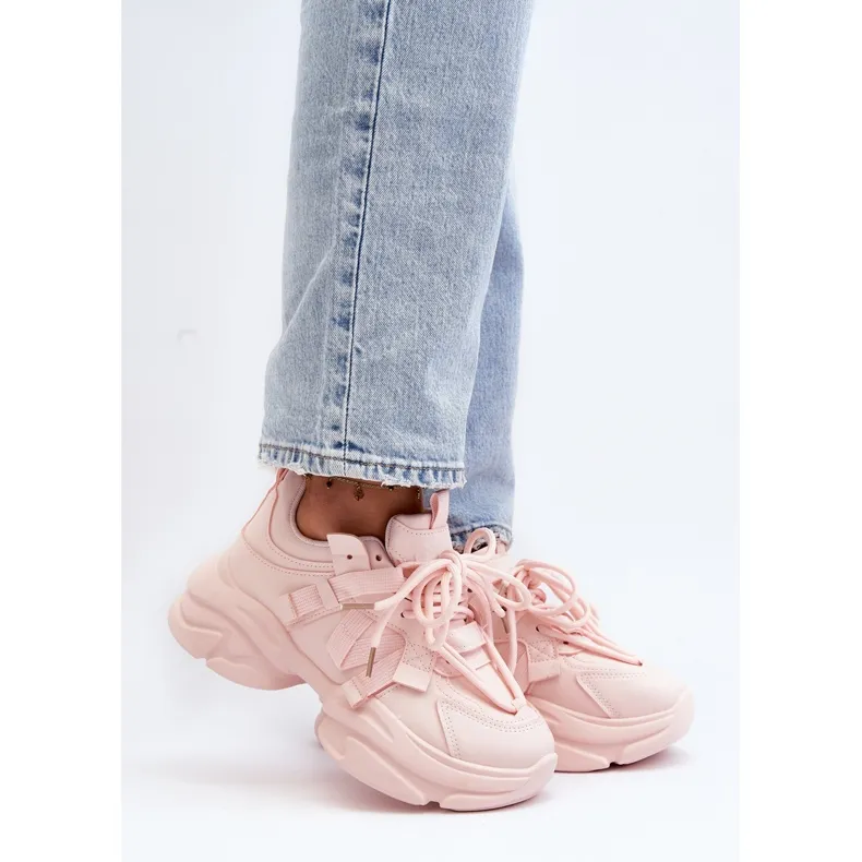 Women's Sneakers On A Chunky Sole, Pink Windamella