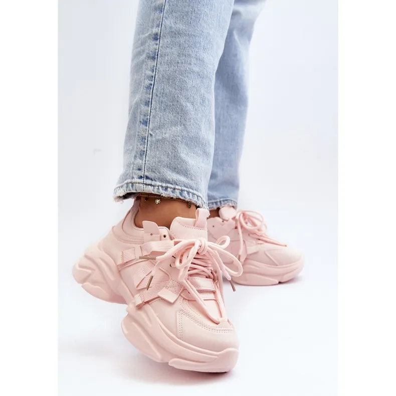 Women's Sneakers On A Chunky Sole, Pink Windamella