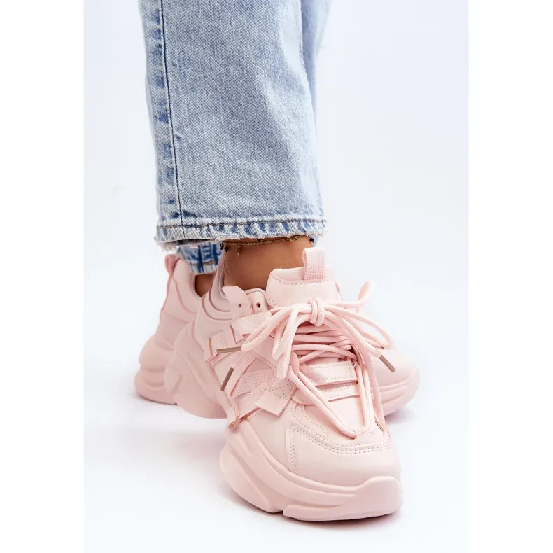 Women's Sneakers On A Chunky Sole, Pink Windamella