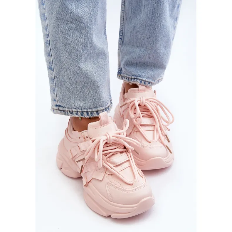 Women's Sneakers On A Chunky Sole, Pink Windamella