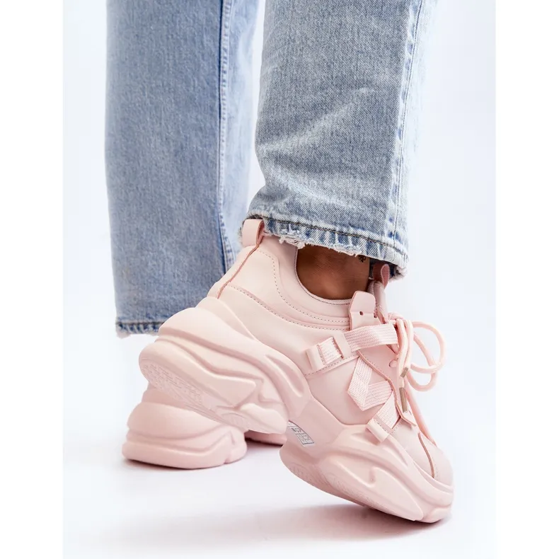 Women's Sneakers On A Chunky Sole, Pink Windamella