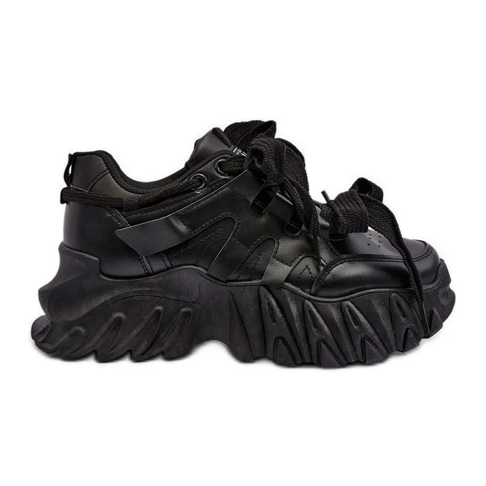 Women's Sneakers with a Chunky Sole Black Ellerai