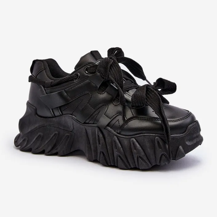 Women's Sneakers with a Chunky Sole Black Ellerai