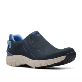 Women’s Clarks Waterproof Wave Plateau AP – Navy Nubuck