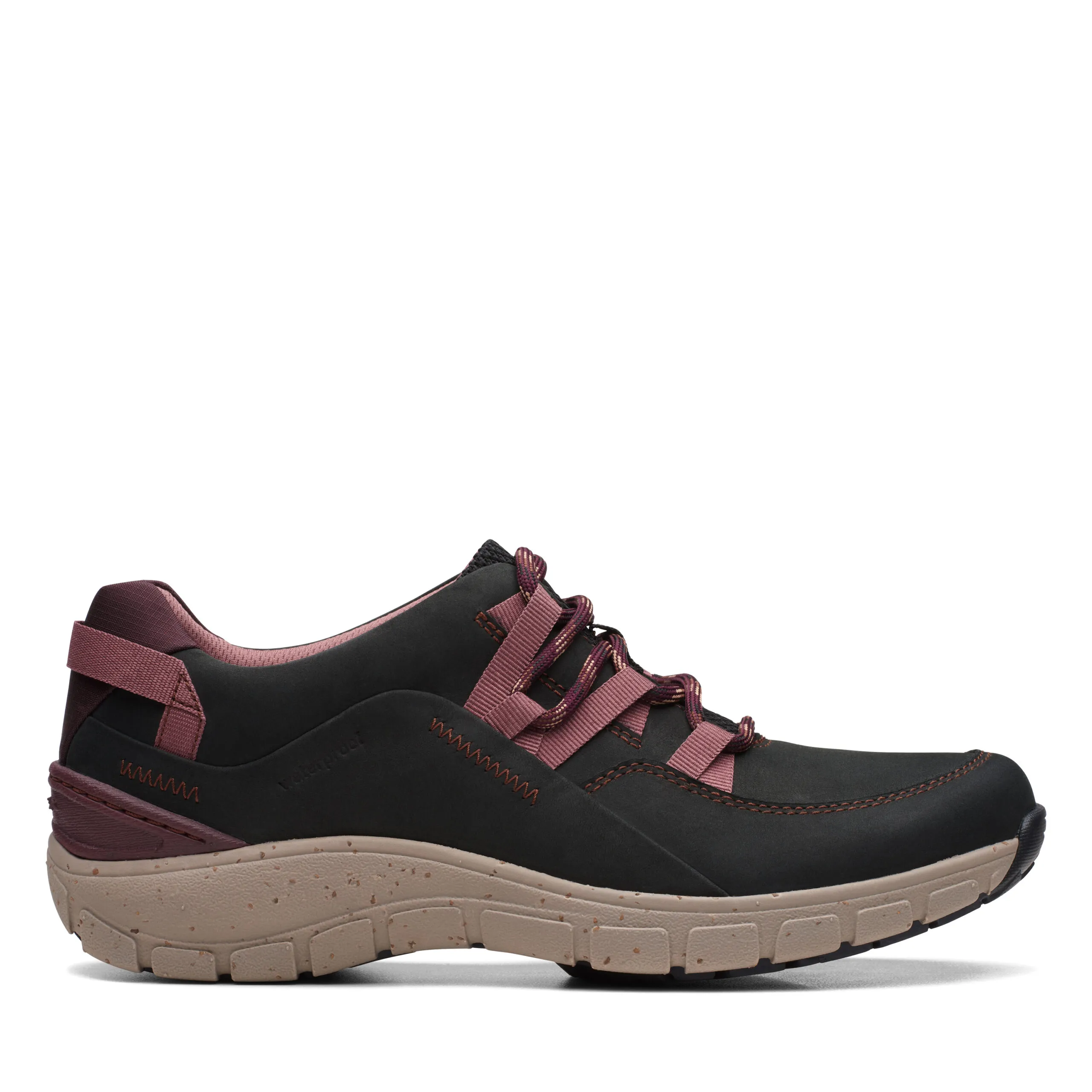 Women’s Clarks Wave Range Waterproof – Black Combi