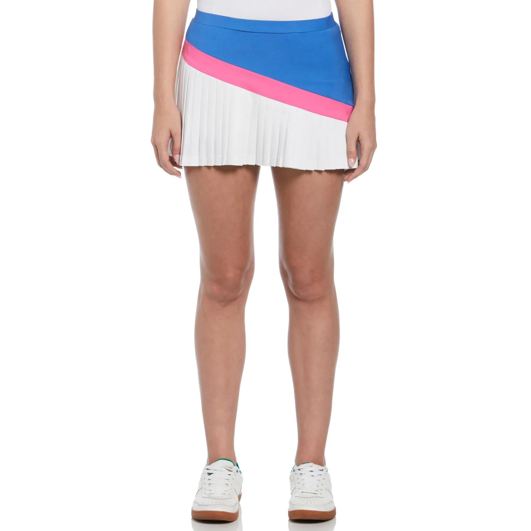 Women's Asymmetrical Color Block Pleated Tennis Skort In Nebulas Blue