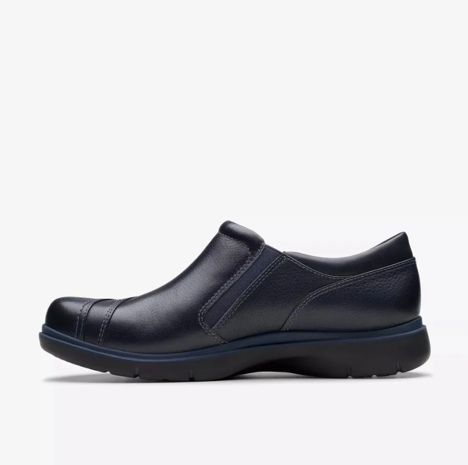 Women's Clarks Certina Pure 26179818 Color: Navy Leather