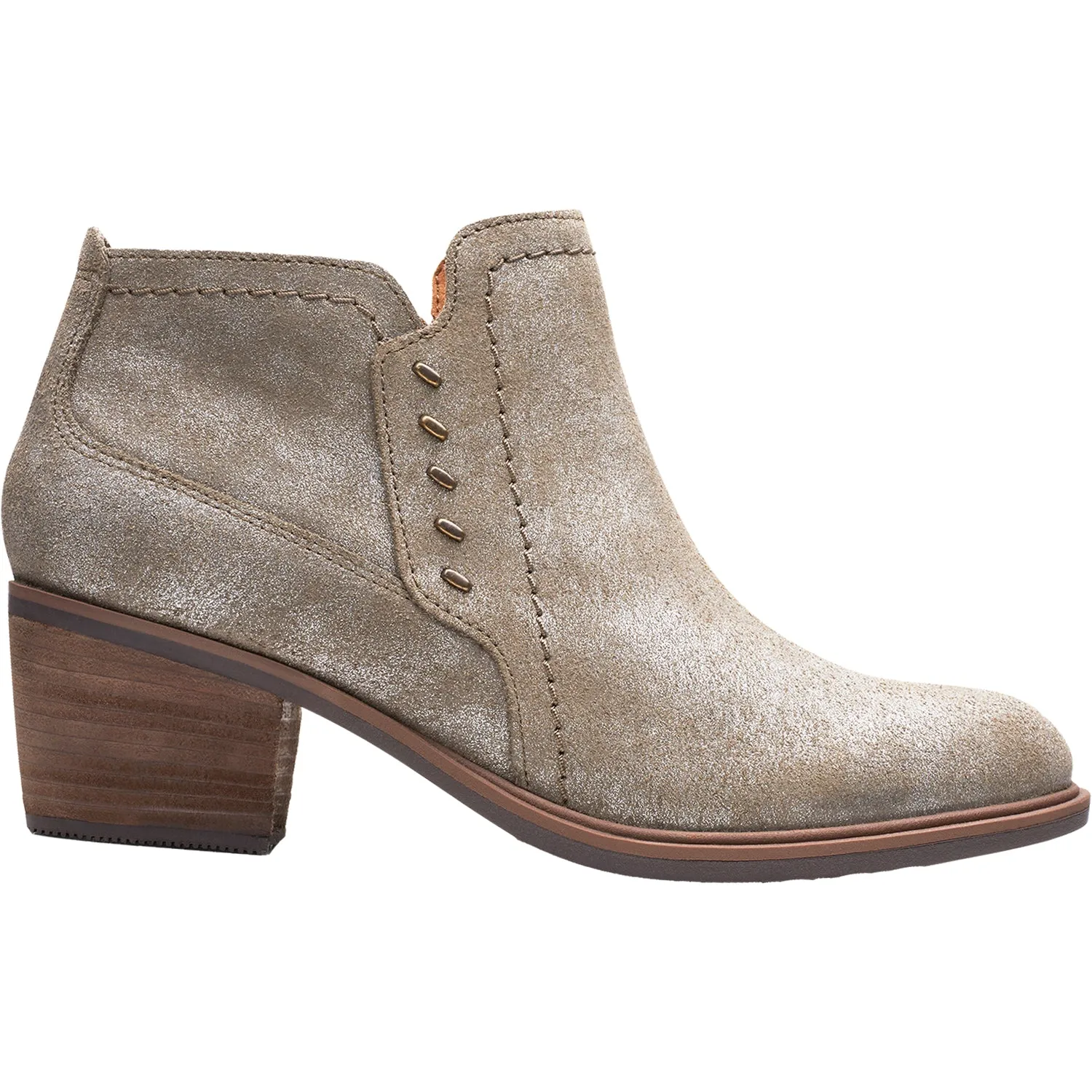 Women's Clarks Neva Lo Taupe Metallic Leather