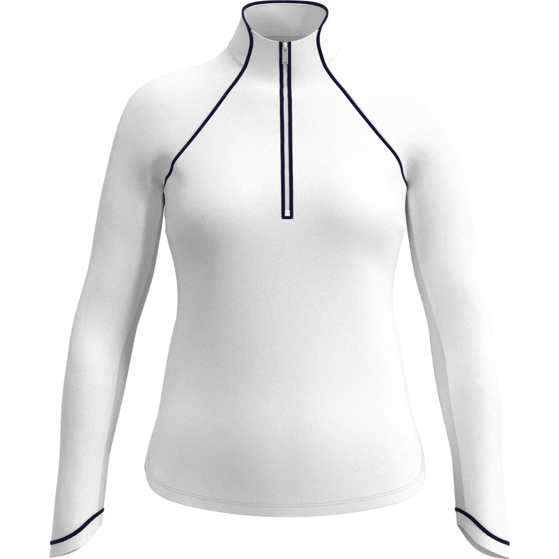 Women's Tennis Quarter Zip Long Sleeve In Bright White