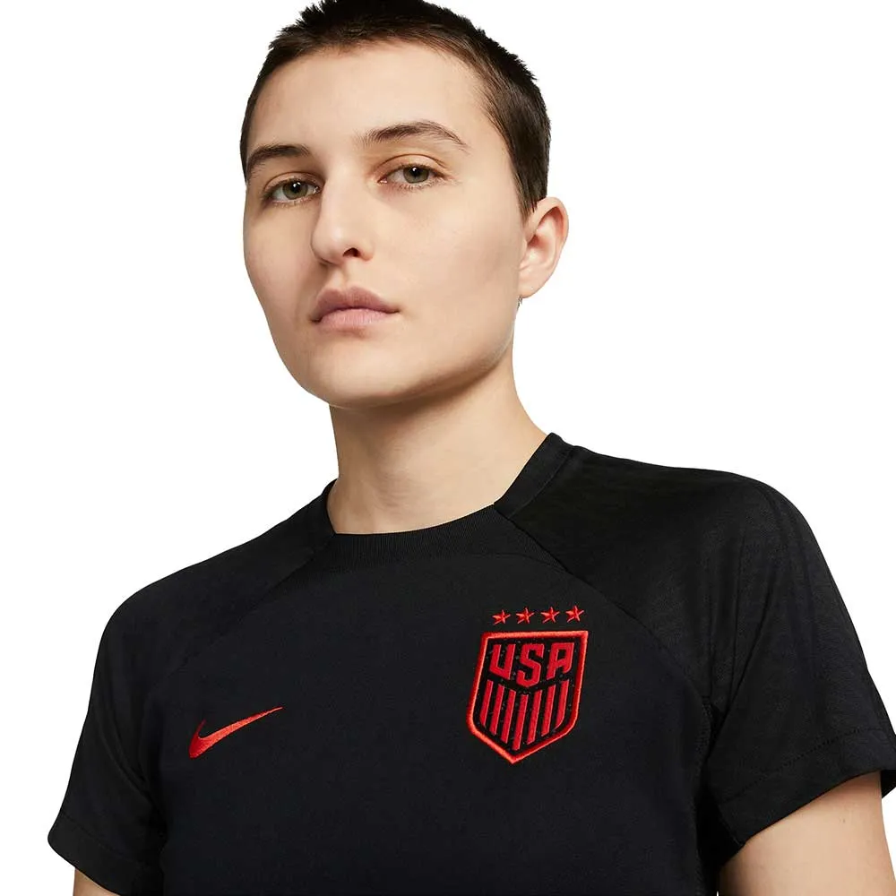 Women's USA Strike Nike Dri-FIT Knit Soccer Top - Black/Speed Red/Speed Red