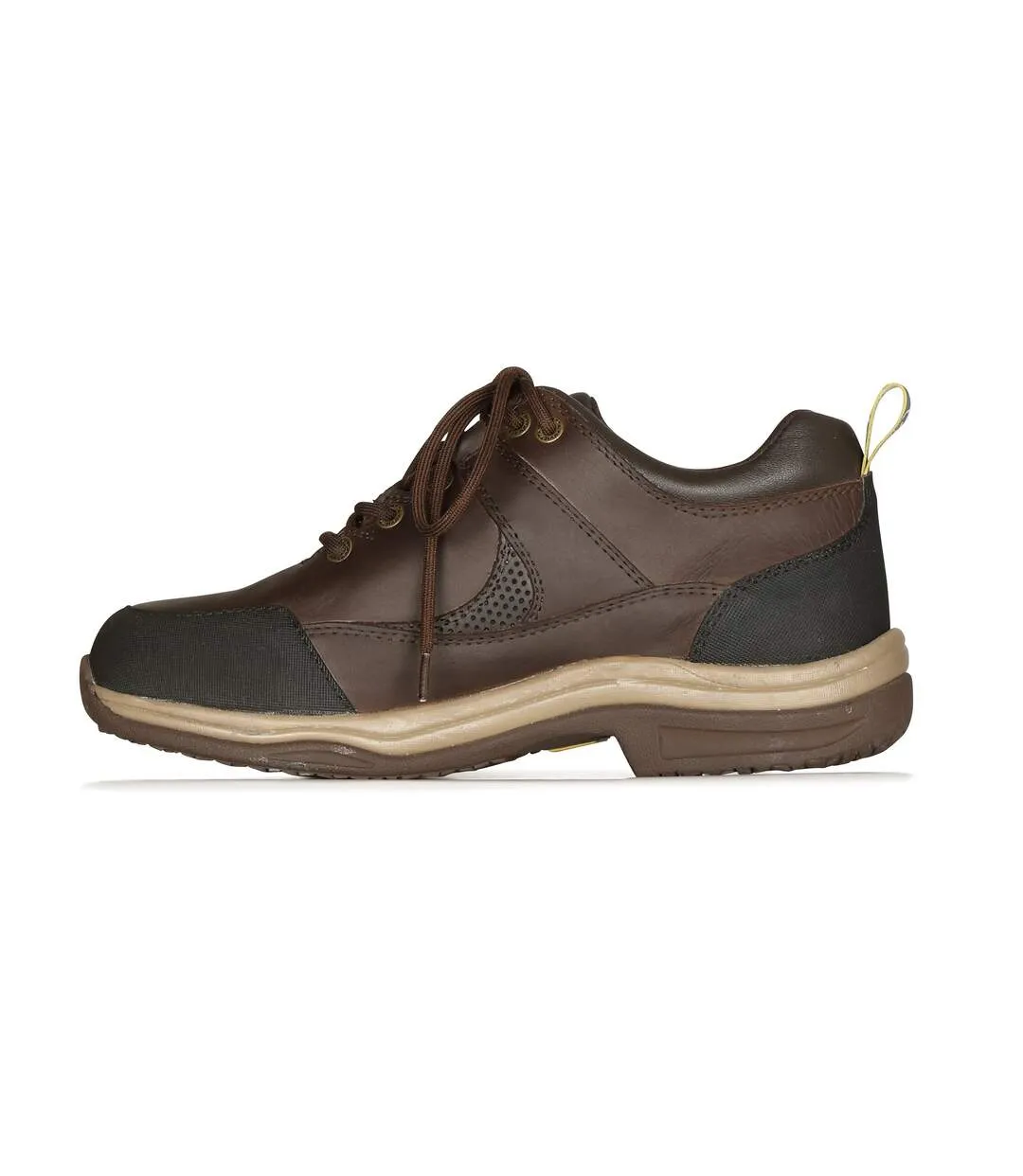 Womens/ladies norvara xgrip buffalo leather trainers brown Moretta