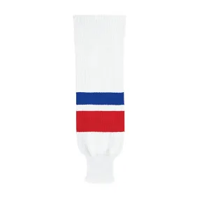 X9800 Knit Hockey Socks: White/Red/Royal