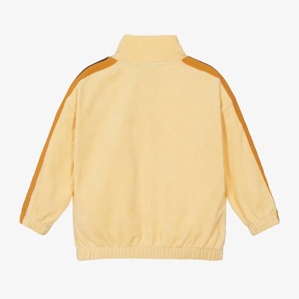 Yellow Organic Cotton Tennis Zip-Up Top