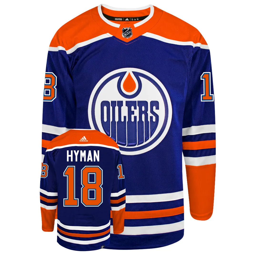 Zach Hyman Edmonton Oilers 2022 Adidas Primegreen Authentic NHL Hockey Jersey     