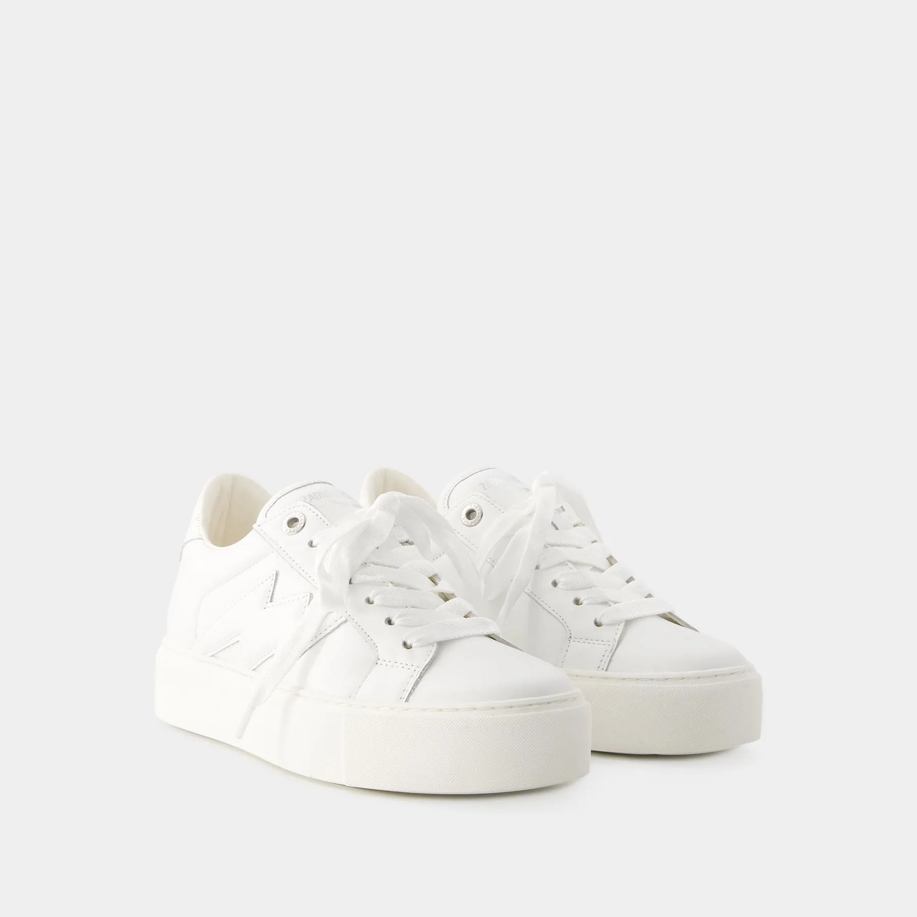 Zadig & Voltaire  La Flash Chunky Sneakers - Zadig & Voltaire - Leather - White