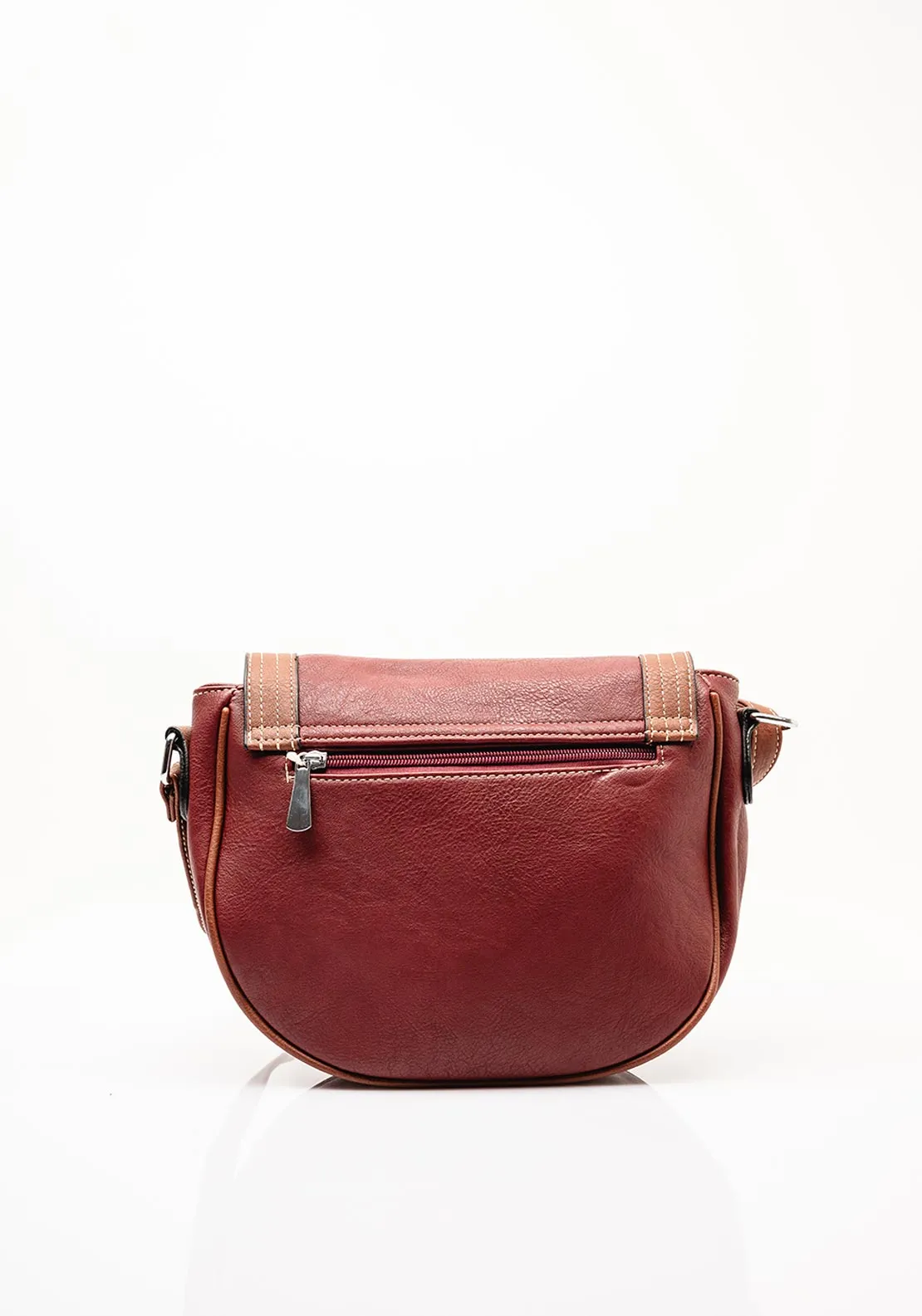 Zen Collection Flapover Crossbody Bag, Wine