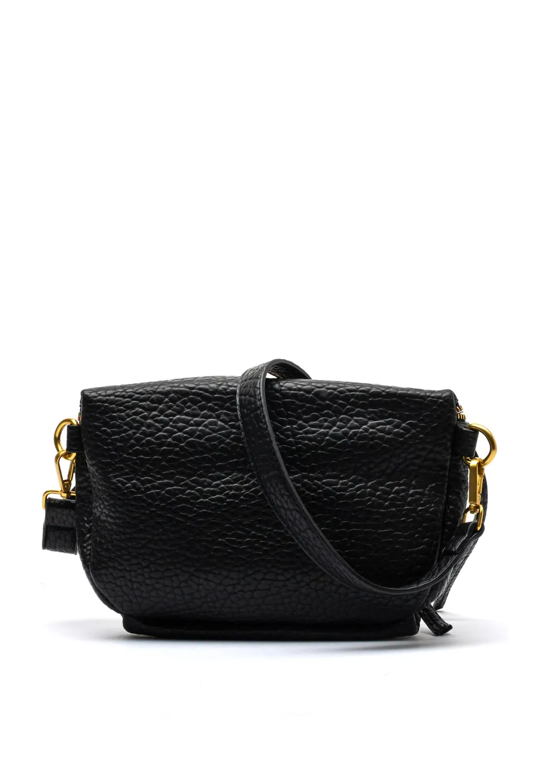 Zen Collection Pebbled Crossbody Bag, Black