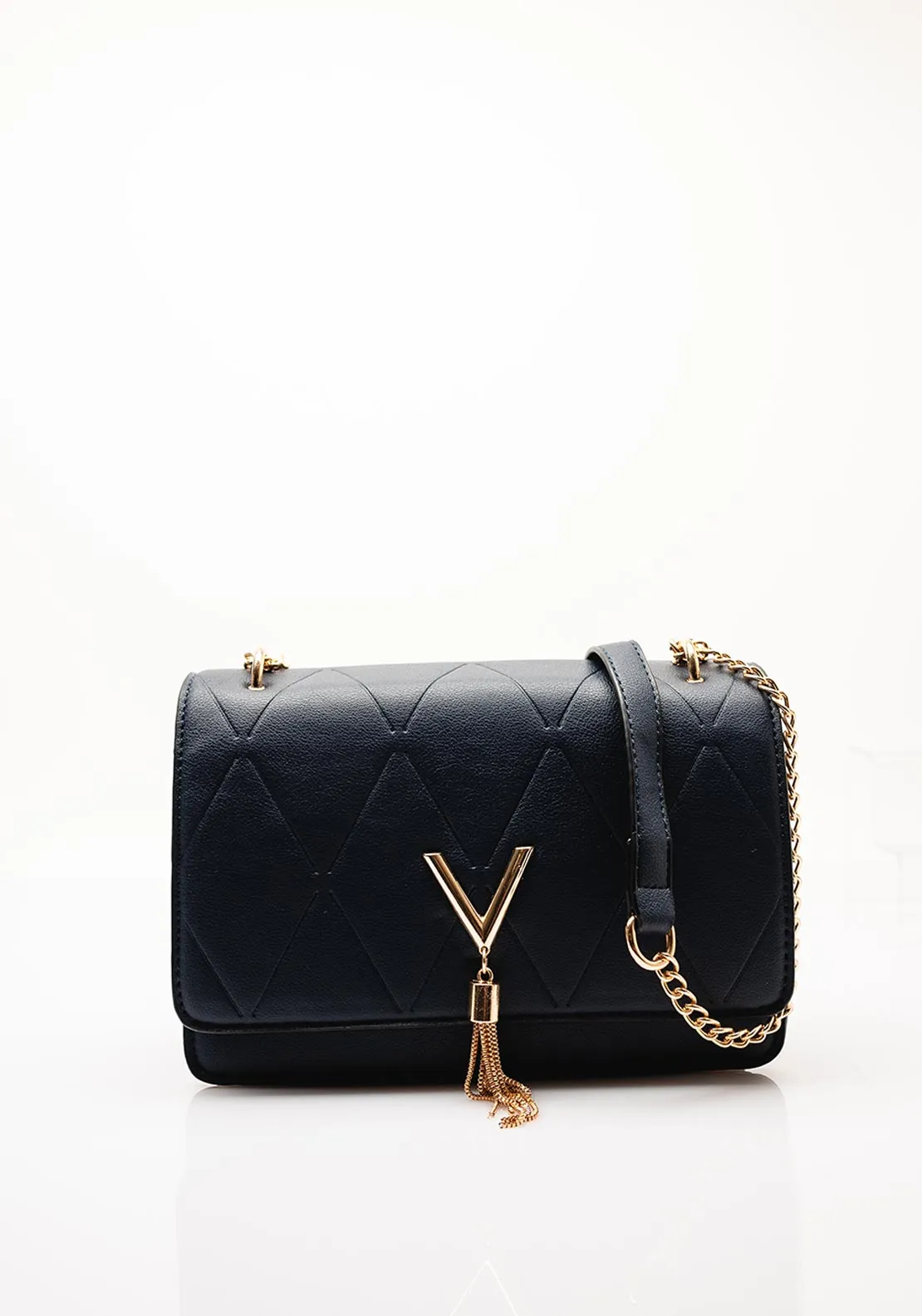 Zen Collection Tassel Detail Crossbody Bag, Navy